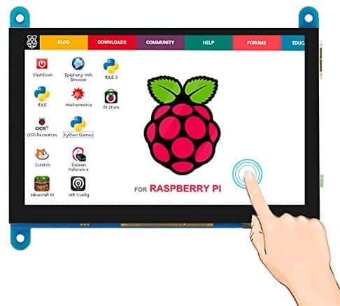 ELECROW Raspberry Pi Touchscreen Monitor 5 inch HDMI Screen Display 800×480 Compatible with Raspberry Pi 4 3B+ 3B 2B BB Black Banana Pi Windows 10 8 7