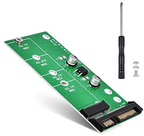 ELUTENG NGFF M.2 to SATA Converter Adapter M.2 NGFF to 22-Pin SATA III Card Based Key B/B + M 2280 2260 2242 2230mm SSD Super Speed 6Gbps for Laptop Desktop