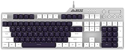 EPOMAKER AJAZZ AK35i 104 Keys Full Hot Swappable Wired Mechanical Gaming Keyboard, Programmable NKRO with Shine Through Keycaps, for Gamers (Red Switch, White Purple)