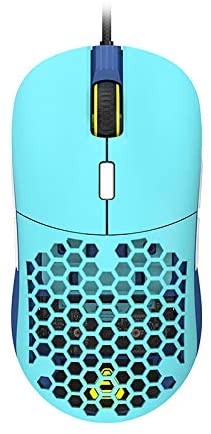 EPOMAKER AJAZZ F15 RGB Wired Gaming Mouse with Adjustable 6 Level DPI, Programmable Macro Setting, Dynamic Light Effects, Two Modes for Gamer/Office/Home (Blue)