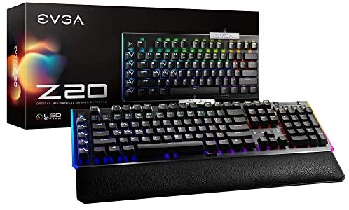EVGA Z20 RGB Optical Mechanical Gaming Keyboard, Optical Mechanical Switches (Clicky), 812-W1-20US-KR