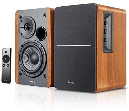Edifier R1280Ts Powered Bookshelf Speakers – 2.0 Stereo Active Near Field Monitors – Studio Monitor Speaker – 42 Watts RMS with Subwoofer Line Out – Wooden Enclosure