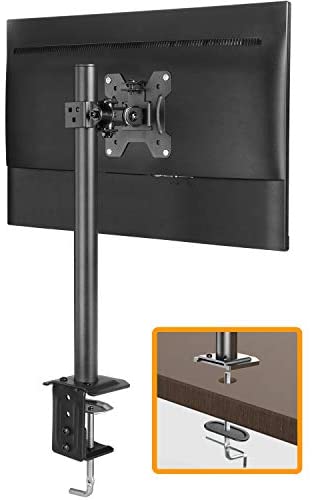 ErGear Monitor Mount for 13-32″ Computer Screens, Improved LCD/LED Monitor Riser, Height/Angle Adjustable Single Desk Mount Stand,Holds up to 17.6lbs, Black – EGCM12
