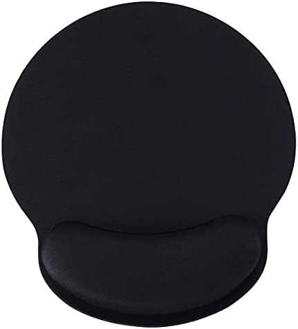 Ergonomic Black Mouse Pad with Wrist Support for Computer, Small Gaming Mouse Pad with Wrist Rest Support for Laptop, Memory Foam Mousepad Can Relax Your Wrist (Black)