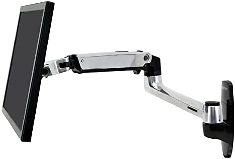 Ergotron – LX Wall Monitor Arm – 25-Inch Extension, Polished Aluminum