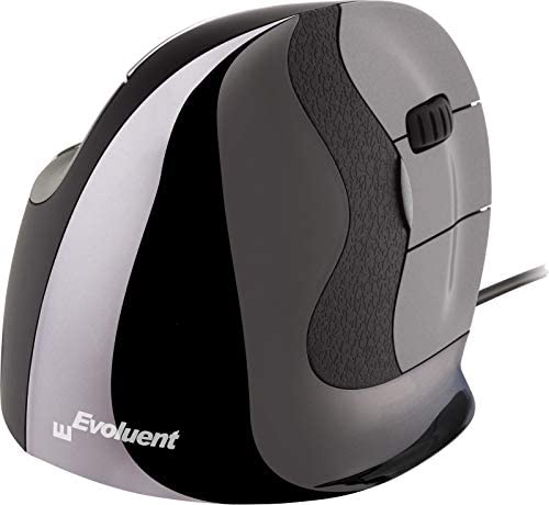 Evoluent VMDM VerticalMouse D Medium Right Hand Ergonomic Mouse with Wired USB Connection. The Original VerticalMouse Brand Since 2002