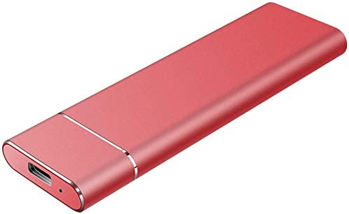 External Hard Drive 1TB 2TB, Portable Hard Drive USB 3.1/Type-C Ultra-Thin Hard Drive Data Storage Compatible with PC, Laptop and Mac 2TB-Red (2TB-YOP-B4)