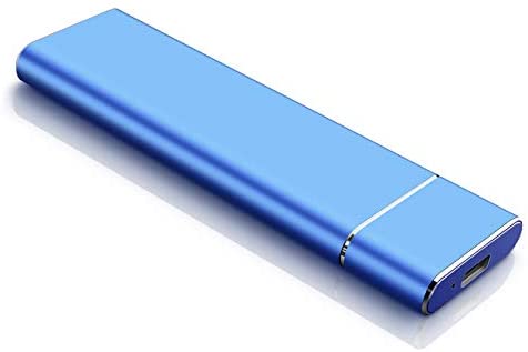 External Hard Drive Portable Hard Drive External Slim HDD USB 3.1 Hard Drive for PC Laptop Mac (2TB, Blue)