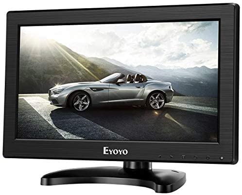 Eyoyo 12″ Inch TFT LCD Monitor with AV HDMI BNC VGA Input 1366×768 Portable Mini HD Color Screen Display with Built-in Speaker