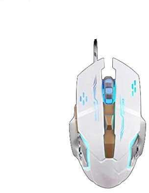 FAYDOO Cordless Mouse Dedicated Mechanical Gaming Mouse Wired CSGO Mechanical Gaming Mouse Wired Mouse (Color : White)