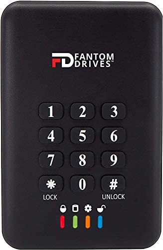 FD 2TB Encrypted Hard Drive – DataShield 256-Bit AES Hardware Encrypted – USB 3.2 Gen 1-5Gbps – Compatible with Mac/Windows/PS4/Xbox (DSH2000) by Fantom Drives