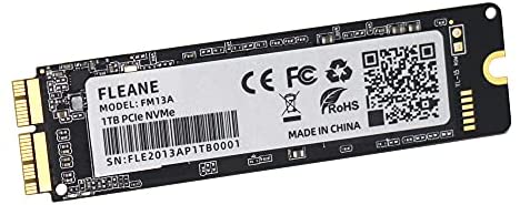 FLEANE FM13A 512GB PCIe NVMe SSD with DIY Tools for MacBook Air A1465 A1466 (Mid 2013-Mid 2017), MacBook Pro Retina A1398 A1502 (Late 2013-Mid 2015), iMac A1418 A1419 (Late 2013-Mid 2017)