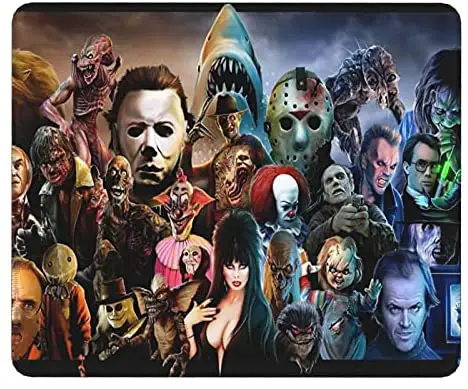 Fannar Mouse Pad Horror Movie Waterproof Mouse Pad with Non-Slip Rubber Base Study Work Gaming Laptop Portable Mouse Pad Mouse Pads for Computers 9.8 x 11.8 in