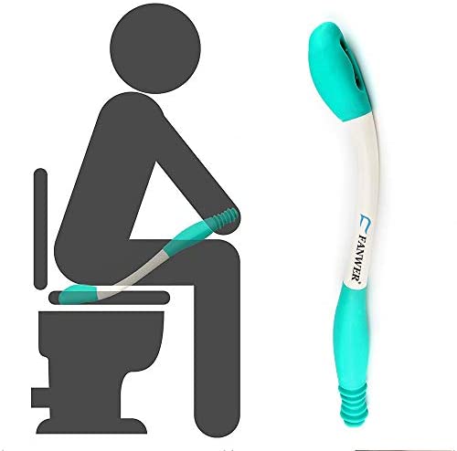 Fanwer Toilet Aids Tools,Long Reach Comfort Wipe,Extends Your Reach Over 15″ Grips Toilet Paper or Pre-Moistened Wipes