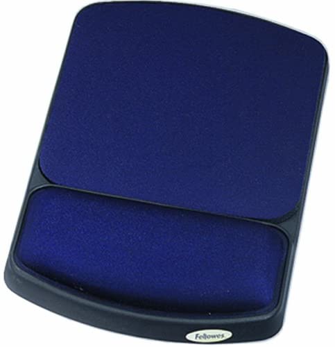 Fellowes Gel Wrist Rest and Mouse Rest, Sapphire/Black (98741)