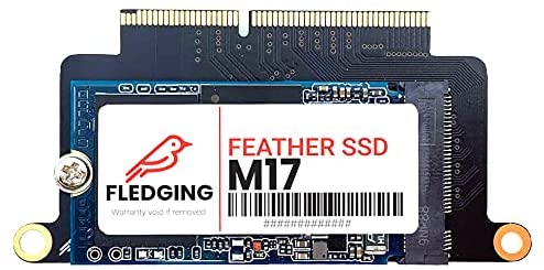 Fledging 1TB Feather M17 PCIe NVMe Gen 3.0×4 SSD Upgrade – DIY kit & OS Included – Compatible with Apple MacBook Pro 13″ A1708 2016 & 2017