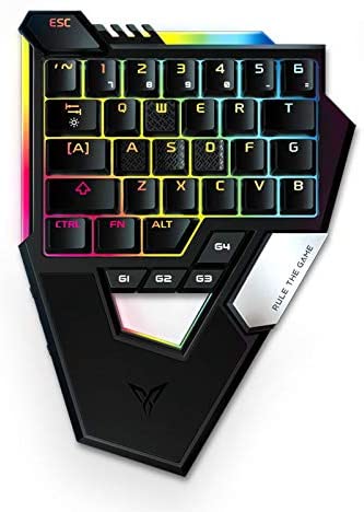 Flydigi Scorpion One-Handed Bluetooth RGB Mechanical Keyboard for Android and USB Wired for PC
