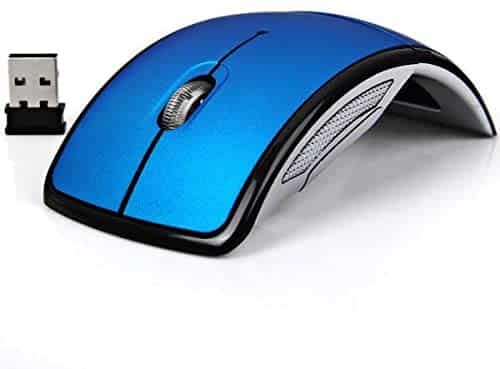 Foldable Wireless Mouse 2.4GHz for The PC Computer Mouse Foldable Folding Mice USB 2.0 Receiver for PC Laptop Blue