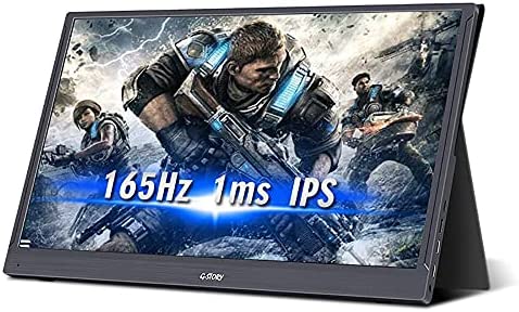 G-STORY 15.6″ 165Hz Portable Monitor, 1080P FHD 144Hz 1ms Gaming Monitor IPS Screen Portable Monitor External Secondary Display with Type-C/HDMI/DP Input for PC Phone Laptop Nintendo Xbox PS5 PS4