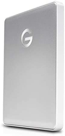 G-Technology 1TB G-DRIVE mobile USB-C (USB 3.1 Gen 1) Portable External Hard Drive, Silver – 0G10264