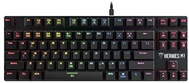 GAMDIAS Hermes M3 RGB Gaming Keyboard Low Profile Mechanical Switch with blue switch, N-key rollover (Hermes M3)