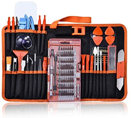 GANGZHIBAO 90pcs Electronics Repair Tool Kit Professional, Precision Screwdriver Set Magnetic for Fix Open Pry Cell Phone, Apple iPhone, Computer, PC, Laptop, Tablet, iPad, Mac book with Portable Bag