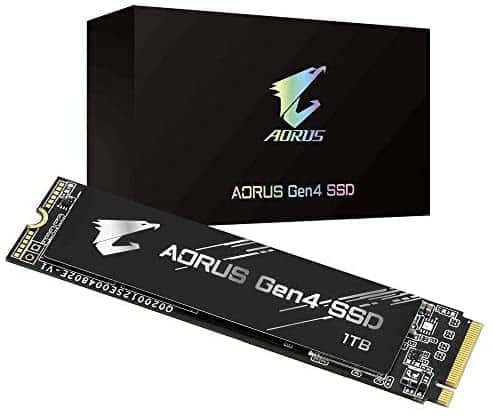 GIGABYTE AORUS NVMe Gen4 M.2 1TB PCI-Express 4.0 Interface High Performance Gaming, 3D TLC NAND, External DDR Cache Buffer, SSD GP-AG41TB
