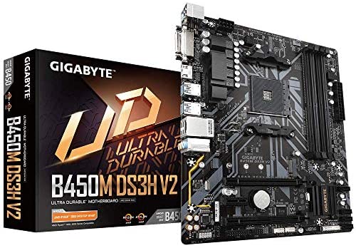 GIGABYTE B450M DS3H V2 (AMD Ryzen AM4/Micro ATX/M.2/HMDI/DVI/USB 3.1/DDR4/Motherboard)