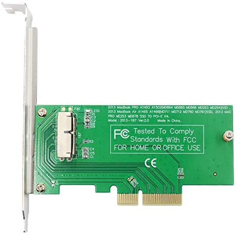 GODSHARK PCIe SSD Adapter Card for 2013 2014 2015 2016 2017 MacBook Air Pro Retina, Hard Drive Controller Converter to Desktop PCI Express X4, Support Model A1465 A1466 A1398 A1502
