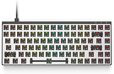 Galaxy 75 Modular Mechanical Gaming Keyboard – 75% Layout – USB Type C – Full Aluminium Chassis by HK Gaming (Barebone, Black)