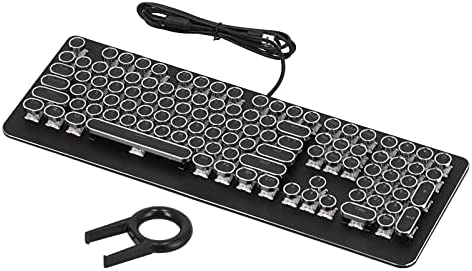 Gaming Keyboard 108 Keys Portable Durable RGB Backlit Ergonomic Mechanical Keyboard for Laptop PC Black
