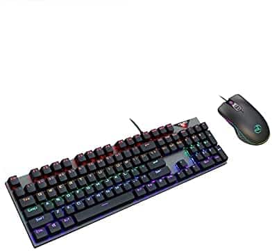 Gaming Keyboards Mechanical Keyboard 104-key Green axis More Than 20 Kinds of Lights Colorful Backlit Mechanical Keyboard