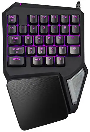Gaming Keypad The New Gameboard with Programmable Keys 7 Color LED Backlit PC Portable Wired USB Black Ergonomic Game Keypad Compatible with Windows System The Most Fun Gaming Keyboard