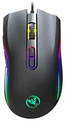 Gaming Mouse, KKUYI RGB Gaming Mouse Wired Gaming Mice Ergonomic with 16 Million RGB Color Backlit, 7 Programmable Buttons, 7200 DPI Adjustable, Comfortable Grip for Laptop MAC Windows PC Gamers