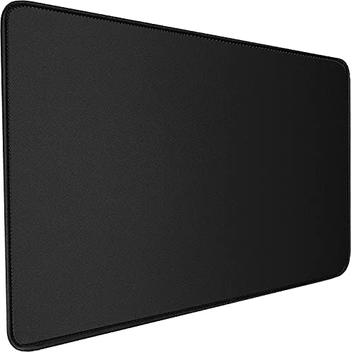Gaming Mouse Pad, 31.5×15.7×0.12 inch Large Extended Computer Keyboard Mouse Mat, Water Resist Non-Slip Mousepad Rubber Base Long XXL Gaming Mouse Pad for Work & Gaming, Office & Home, Black