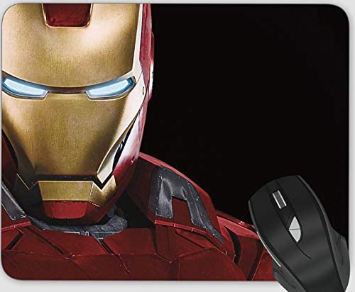 Gaming Mouse Pads, Rectangle Mouse Mat Non-Slip Rubber Mousepad for Girls,Office Computers Laptop (Iron Man)