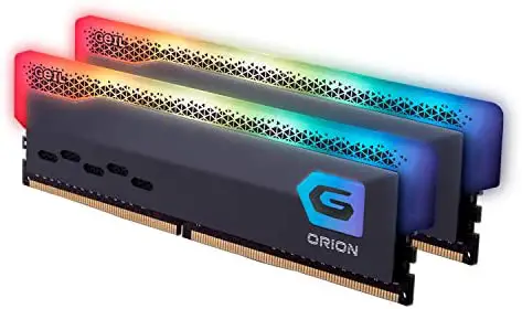 GeIL Orion RGB DDR4 RAM, 16GB (8GBx2) 3600MHz 1.35V XMP2.0, Intel/AMD Compatible, Long DIMM High Speed Desktop Memory, Hardcore Immersive Gaming/Multimedia Content Creation/Quality Live Streaming