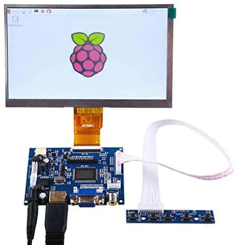 GeeekPi 7 inch 1024 x 600 HDMI Screen LCD Display with Driver Board Monitor for Raspberry Pi