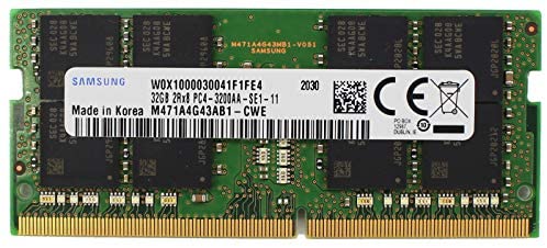 Genuine Sam Original 32GB DDR4 3200MHz PC4-25600 SODIMM 2Rx8 CL22 1.2v 260-PIN Factory Notebook DRAM RAM M471A4G43AB1-CWE Adamanta