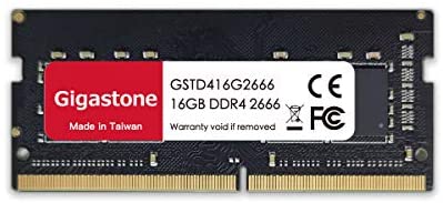Gigastone DDR4 16GB 2666MHz PC4-21300 CL19 1.2V SODIMM 260 Pin Unbuffered Non ECC for Notebook Laptop Memory Module Ram Upgrade