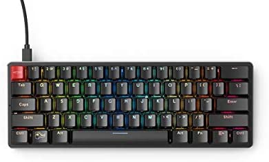 Glorious GMMK Modular Mechanical Gaming Keyboard – 60% Compact Size (61 Key) – RGB LED Backlit, Brown Switches, Hot Swap Switches (Black)(GMMK-Compact-BRN)