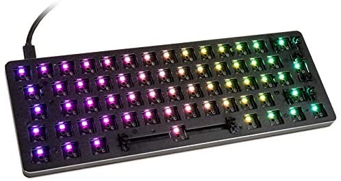 Glorious GMMK Modular Mechanical Gaming Keyboard ISO Layout- RGB LED Backlit, Brown Switches, Hot Swap Switches (Black) (Compact)