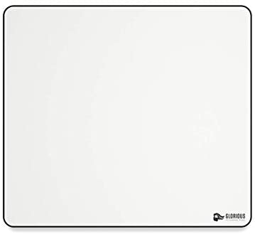 Glorious XL Gaming Mouse Mat/Pad – Large, Wide (XL) White Cloth Mousepad, Stitched Edges | 16″x18″ (GW-XL)