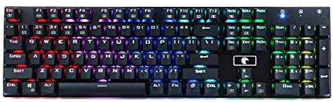 Granvela MechanicalEagle Z-88 Mechanical Gaming Keyboard with 9-Mode RGB LED Backlit, Cherry MX Equivalent Outemu Tactile and Clicky Blue Switches -Solder Free DIY Replaceable(Black)