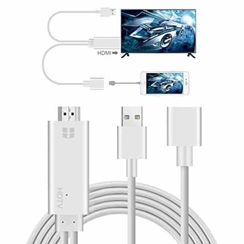 HDMI Cables Adapter, 1080P 6ft Digital AV Adapter Compatible with Phone Pad, Phones to HDMI Adapter, HDMI Cable Supports Phone and Android Phones to TV/Projector/Monitor