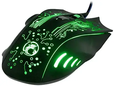 HGWEI Estone X9 USB 6 Buttons 5000 DPI Wired Multi Color LED Optical Gaming Mouse for Computer PC Laptop(Black) Gaming