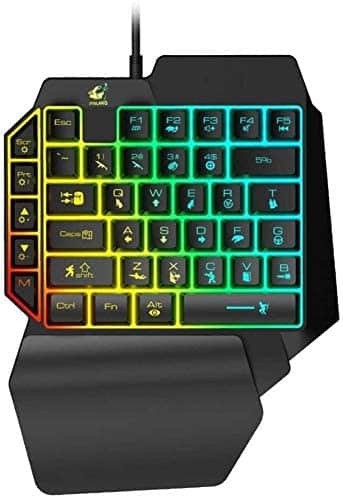 HJJWL 1pcs One Hand Gaming Keyboard, Portable Left Hand Mechanical Keyboard, Single Hand Keypad for Home Office Travel(Game Version),Size Name:General Edition (Size : Game Version)