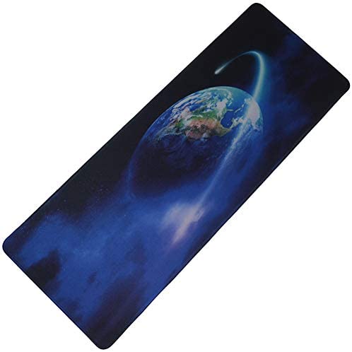 HOOYEE Large Gaming Mouse Pad/Mat with Smooth Surface and Stitched Edges Non-Slip Rubber Base Extended Game Mouse Mat, Stitched Edges 31.5″x11.8″x0.12″ (Earth)