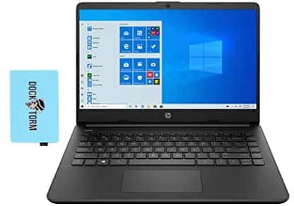 HP 14 Home & Business Laptop (AMD Ryzen 3 5300U 4-Core, 16GB RAM, 512GB PCIe SSD, AMD Radeon, 14.0″ HD (1366×768), WiFi, Bluetooth, Webcam, 2xUSB 3.0, 1xHDMI, SD Card, Win 10 Home) with Hub