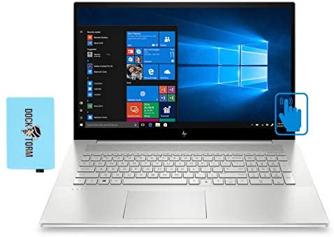HP Envy 17t CG Home and Business Laptop (Intel i7-1165G7 4-Core, 16GB RAM, 256GB PCIe SSD + 1TB HDD, Intel Iris Xe, 17.3″ Touch Full HD (1920×1080), Fingerprint, WiFi, Win 10 Pro) with Hub